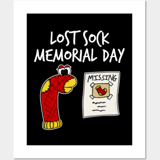 Lost Sock Memorial Day Funny Doodle Posters and Art